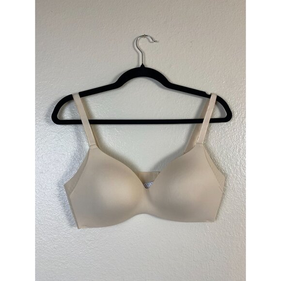 Knix Beige Cream Seamless Padded Wireless Bra Size 3 Adjustable Straps Neutral - Picture 1 of 13